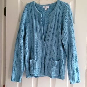 Blue sweater cardigan w/ pockets The Tog Shop